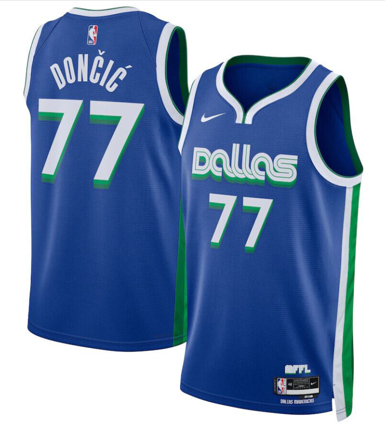 Dallas Mavericks City Edition Swingman Jersey-No.77 Luka Doncic-Unisex Tank Top