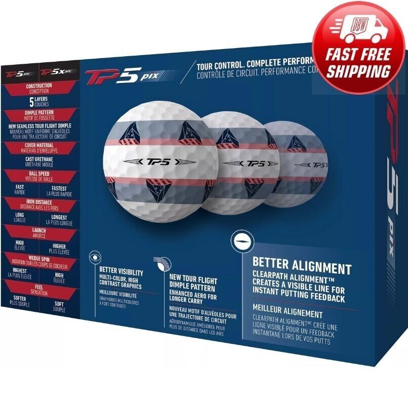 TaylorMade 2021 TP5 pix USA Golf Balls Fast Ship from USA