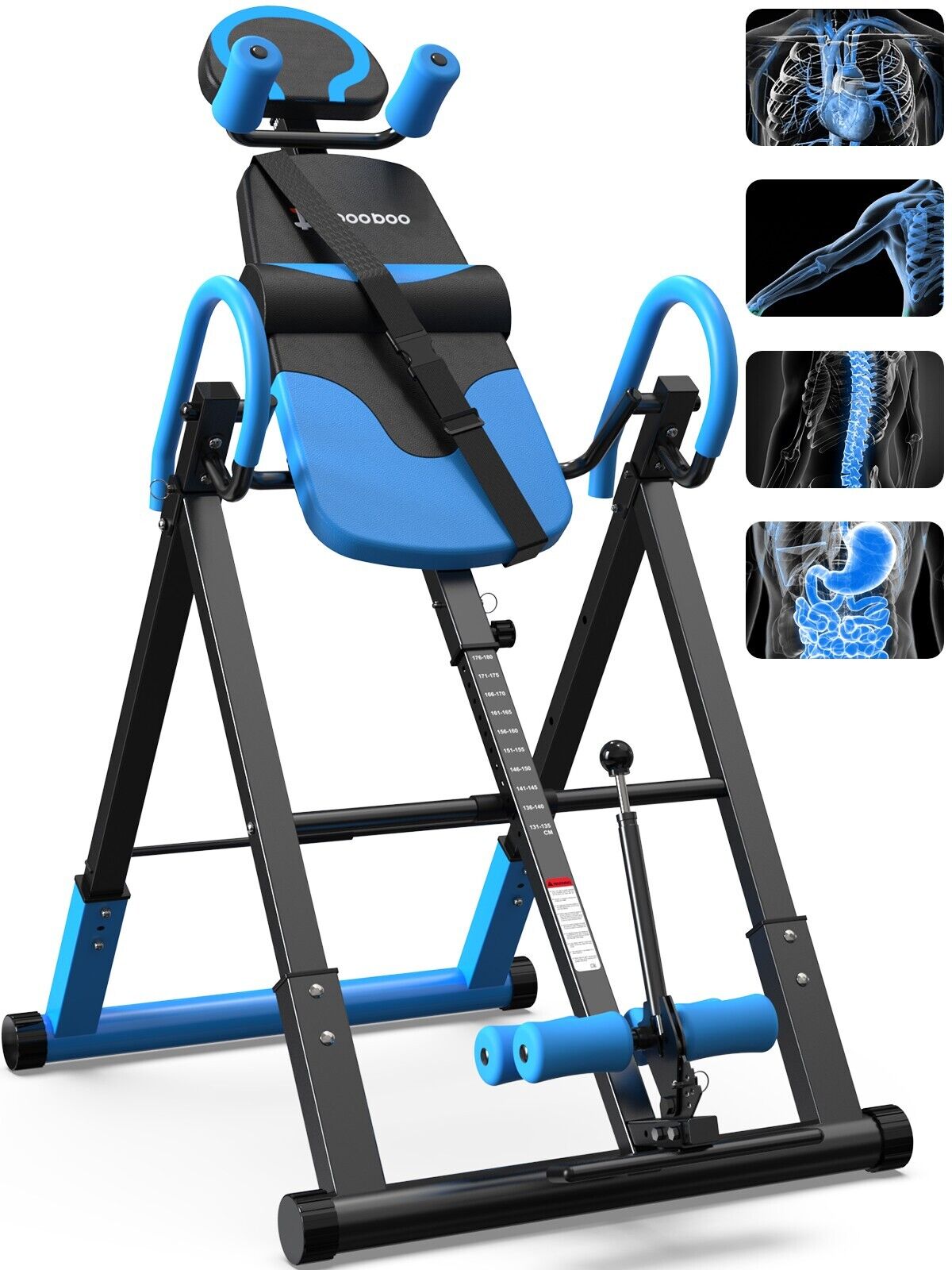 Inversion Table Back Therapy Reflexology Heavy Duty Foldable Stretcher Machine