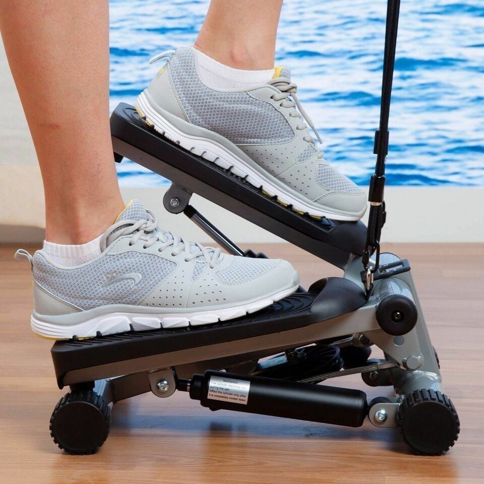 Mini Stepper For Exercise Low-Impact Stair Step Cardio Equipment With Digital Monitor